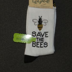 Legale Eco Friendly SAVE THE BEES Bee Socks Women's One Size